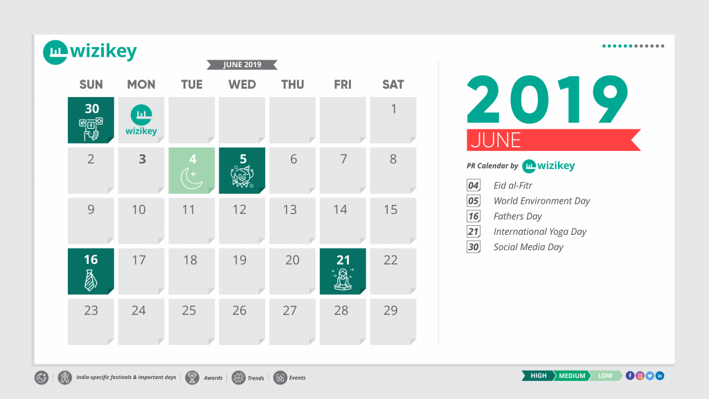 Ultimate PR Calendar for India: June 2019 