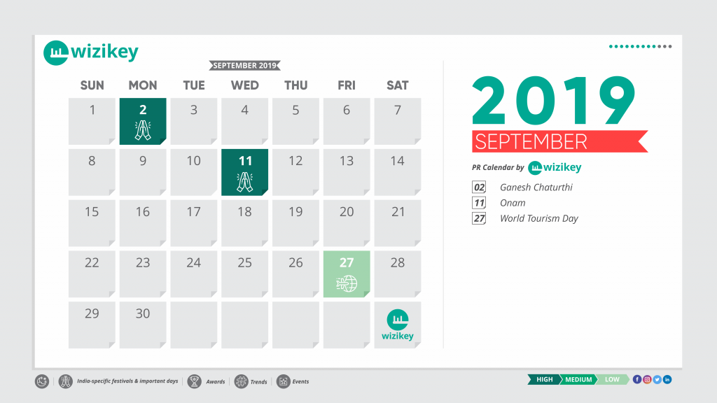 Ultimate PR Calendar: September 2019