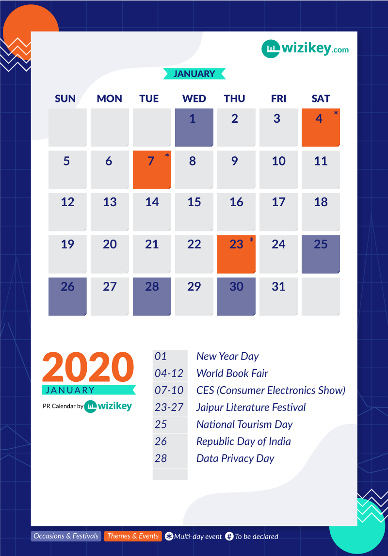 January - Ultimate PR Calendar India 2020
