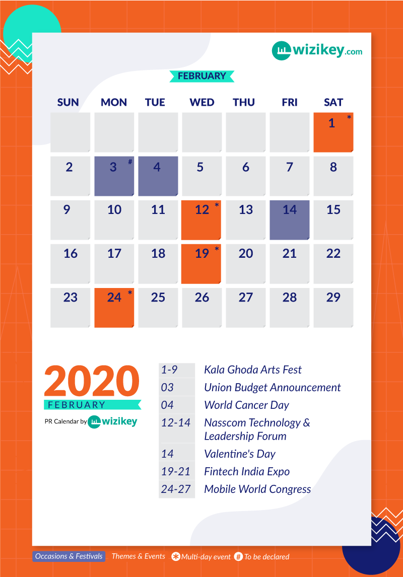 February - Ultimate PR Calendar India 2020