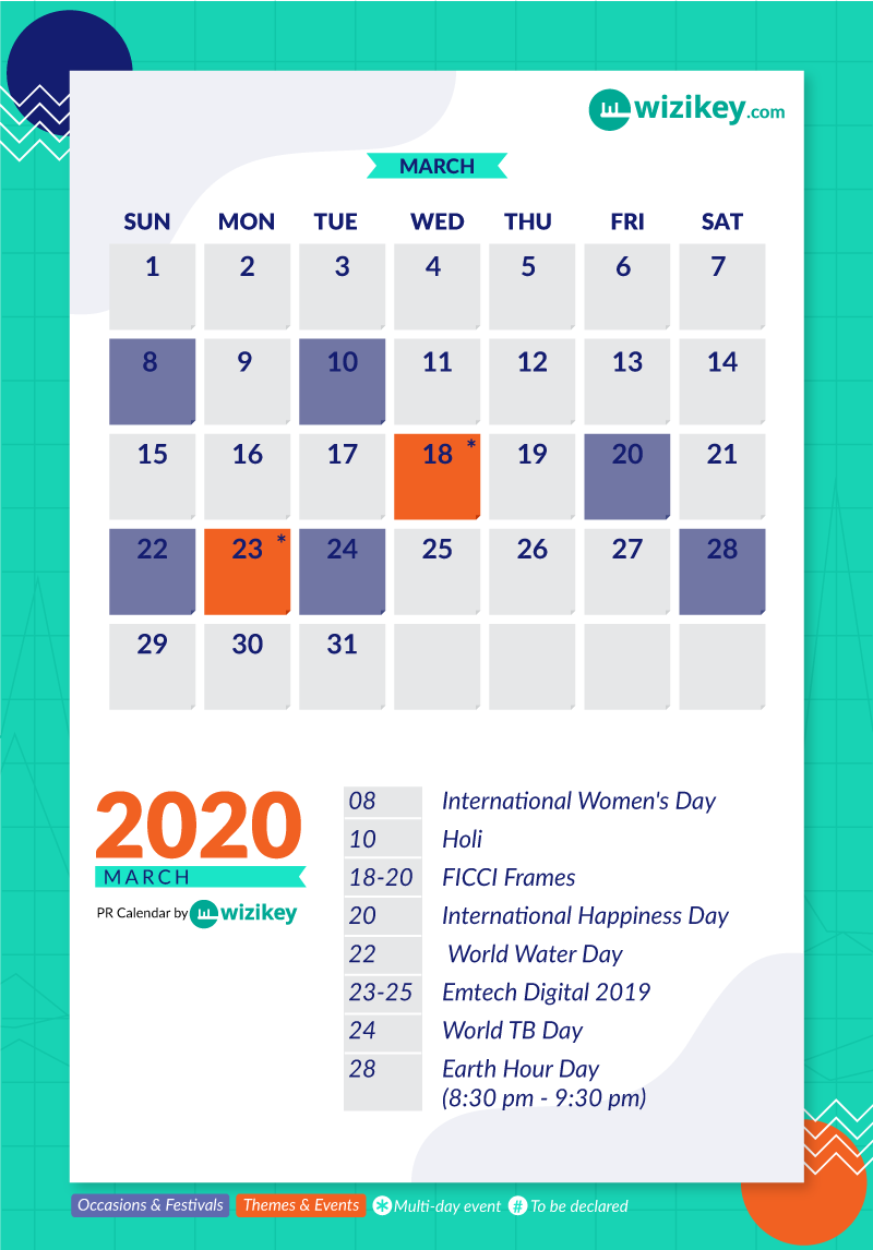 March - Ultimate PR Calendar India 2020