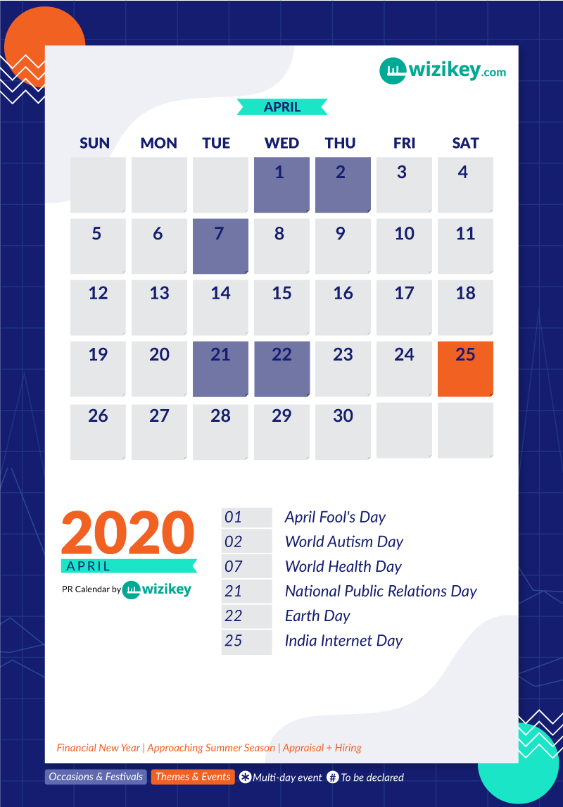 April - Ultimate PR Calendar India 2020