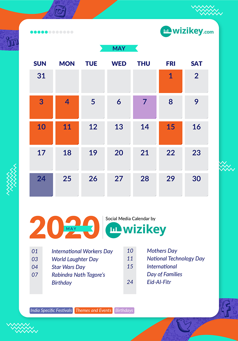 May - Wizikey Social Media Calendar 2020