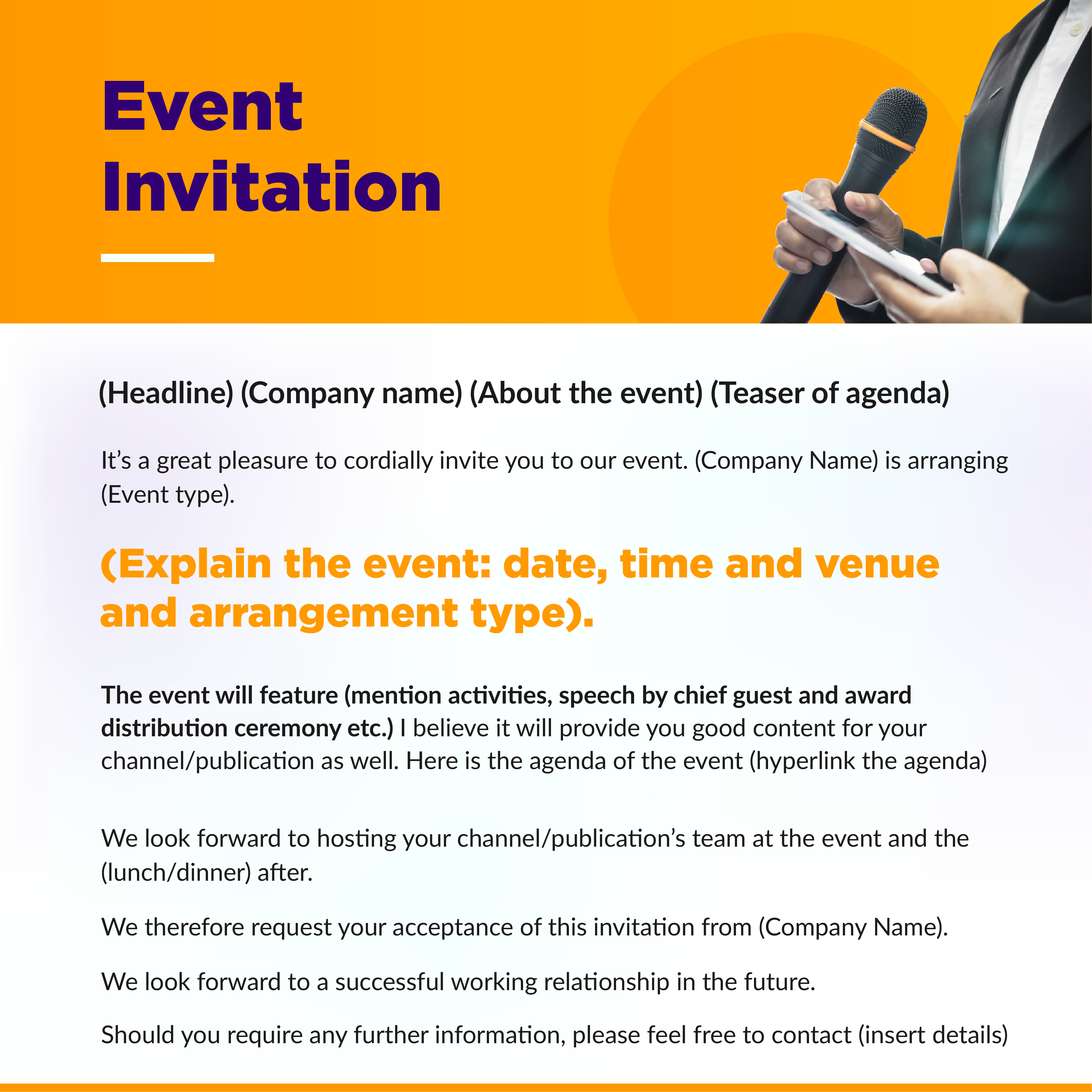 Press Release Templates - Event Invitation