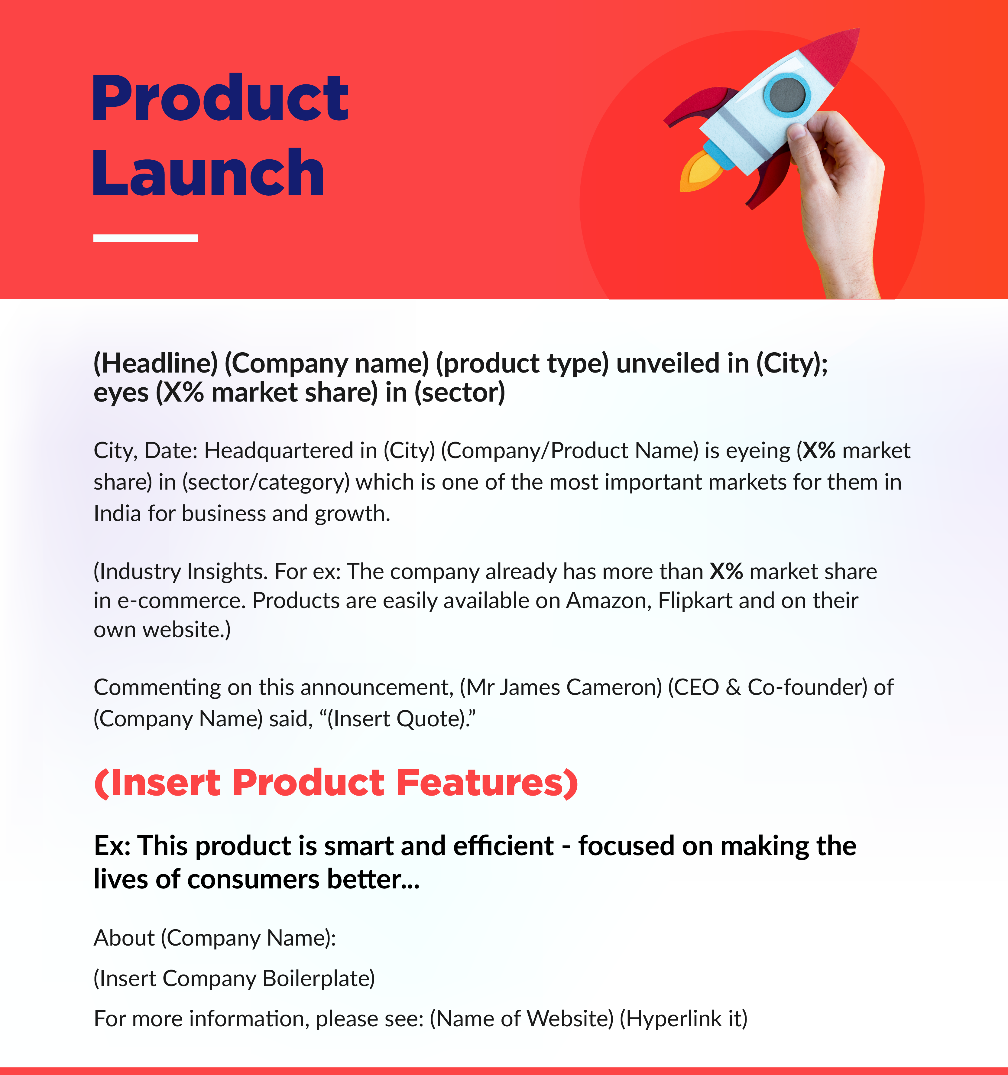 Press Release Templates - Product Launch