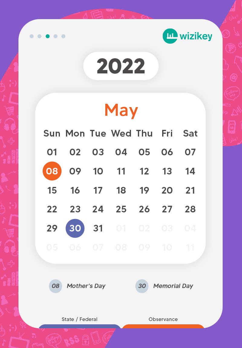 May 2022 Social Media calendar