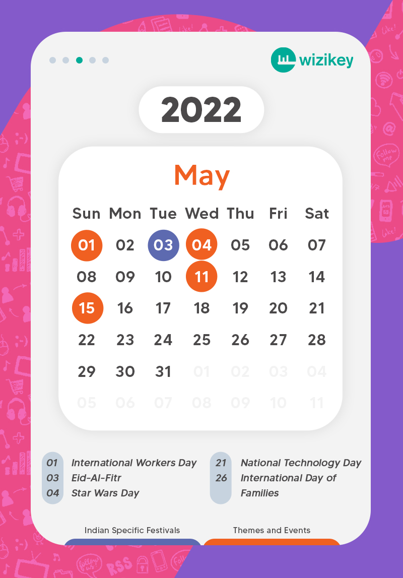 May calendar 2022