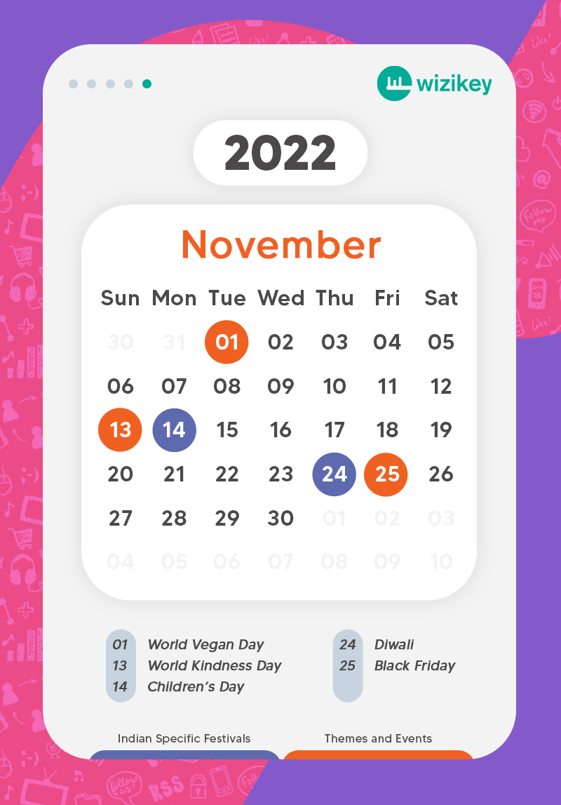 November calendar 2022