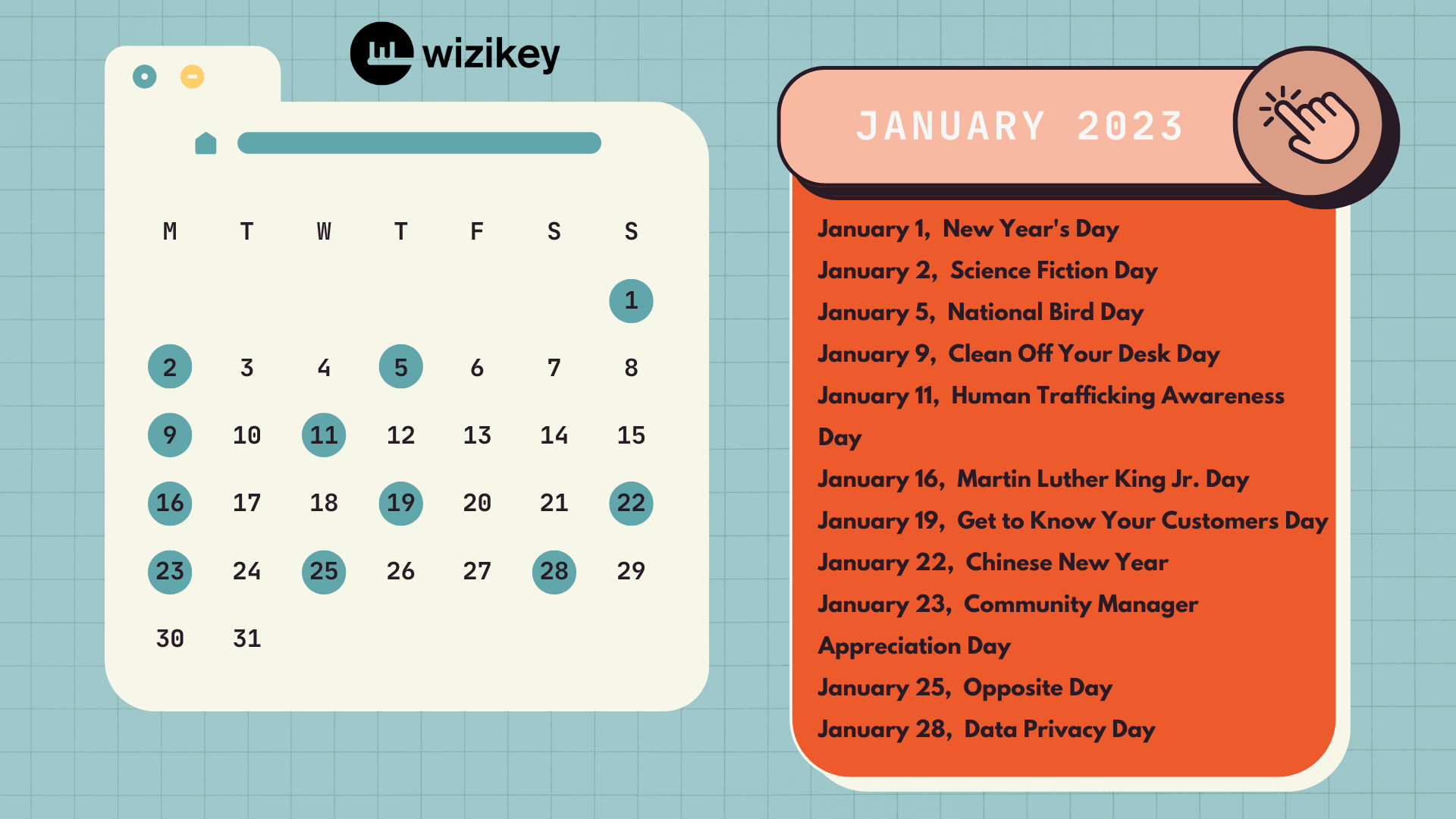 The Ultimate Social Media Calendar for 2023 for the US Wizikey