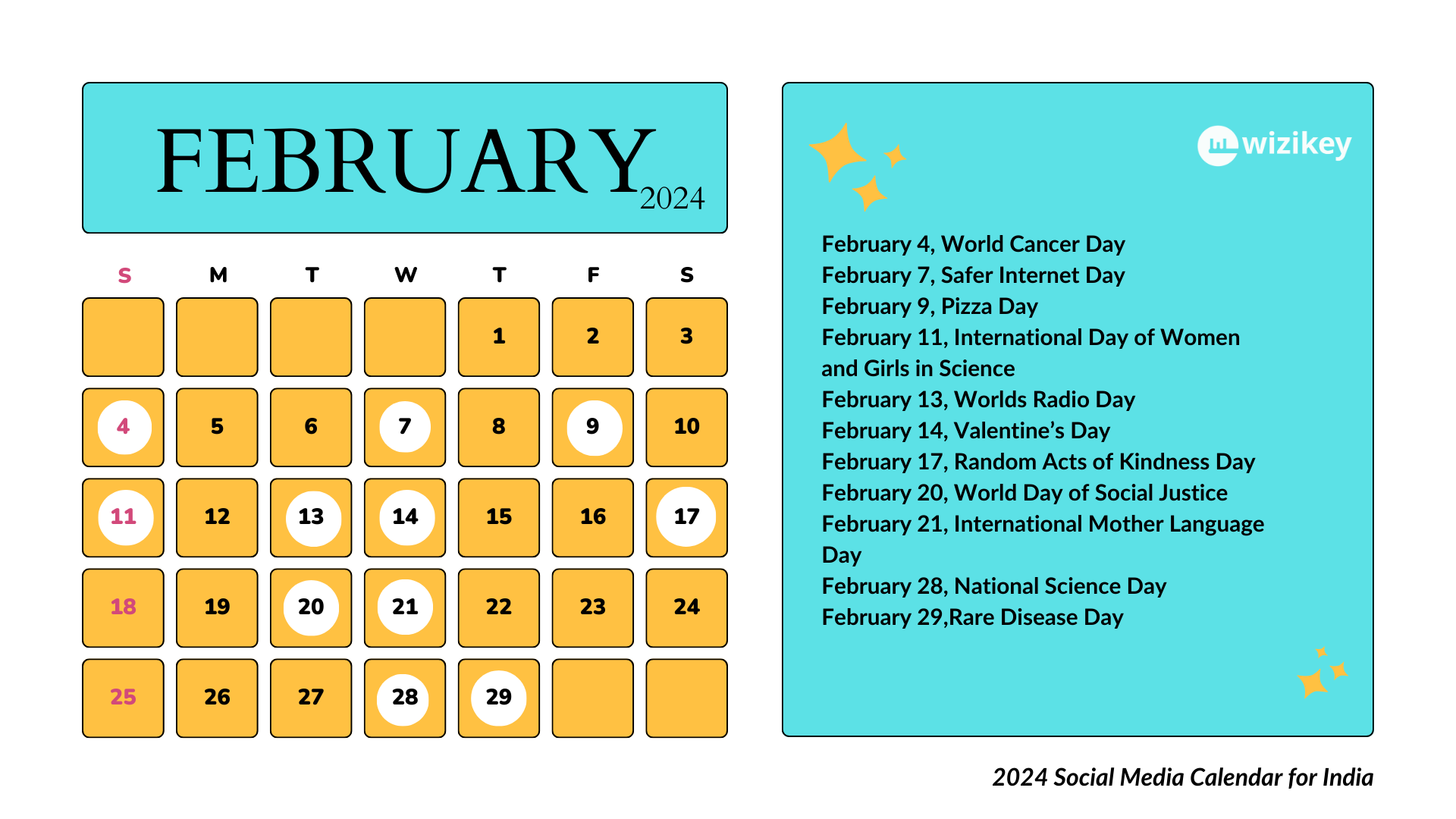 February Social Media calendar