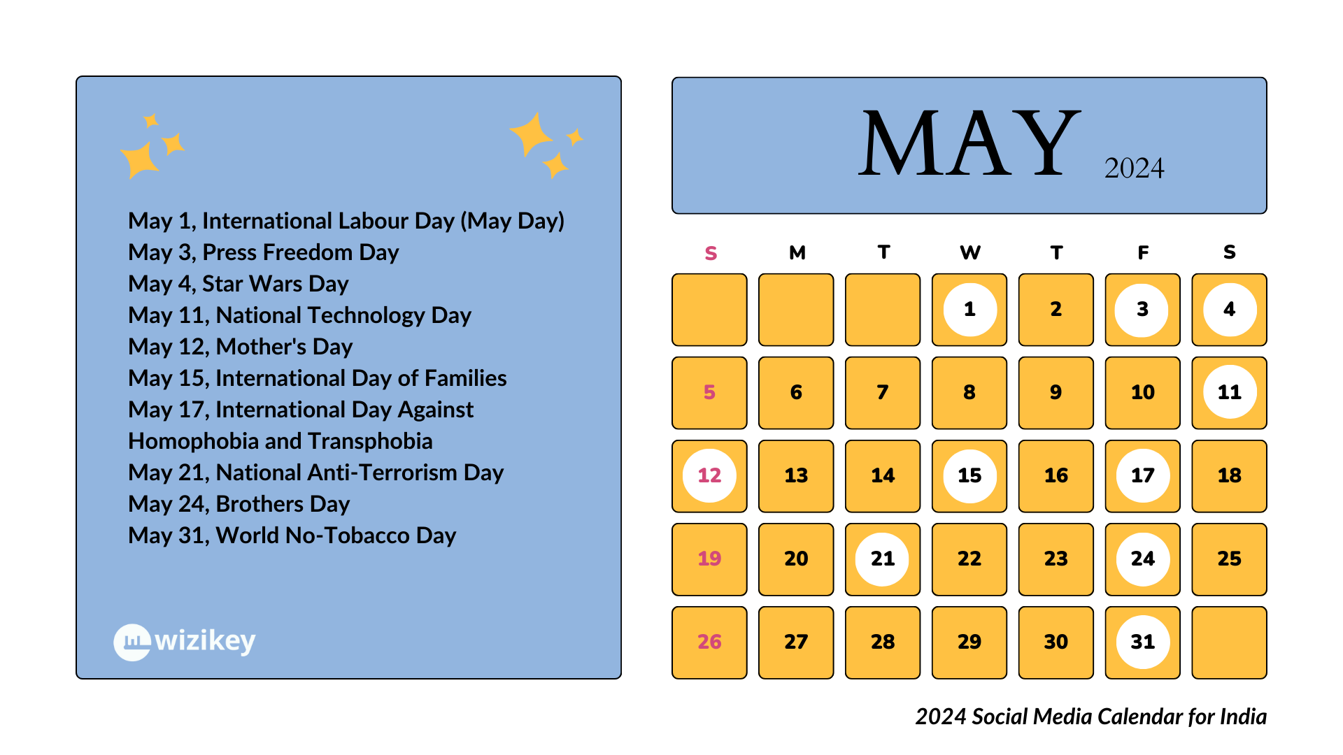 May 2024 Social media calendar